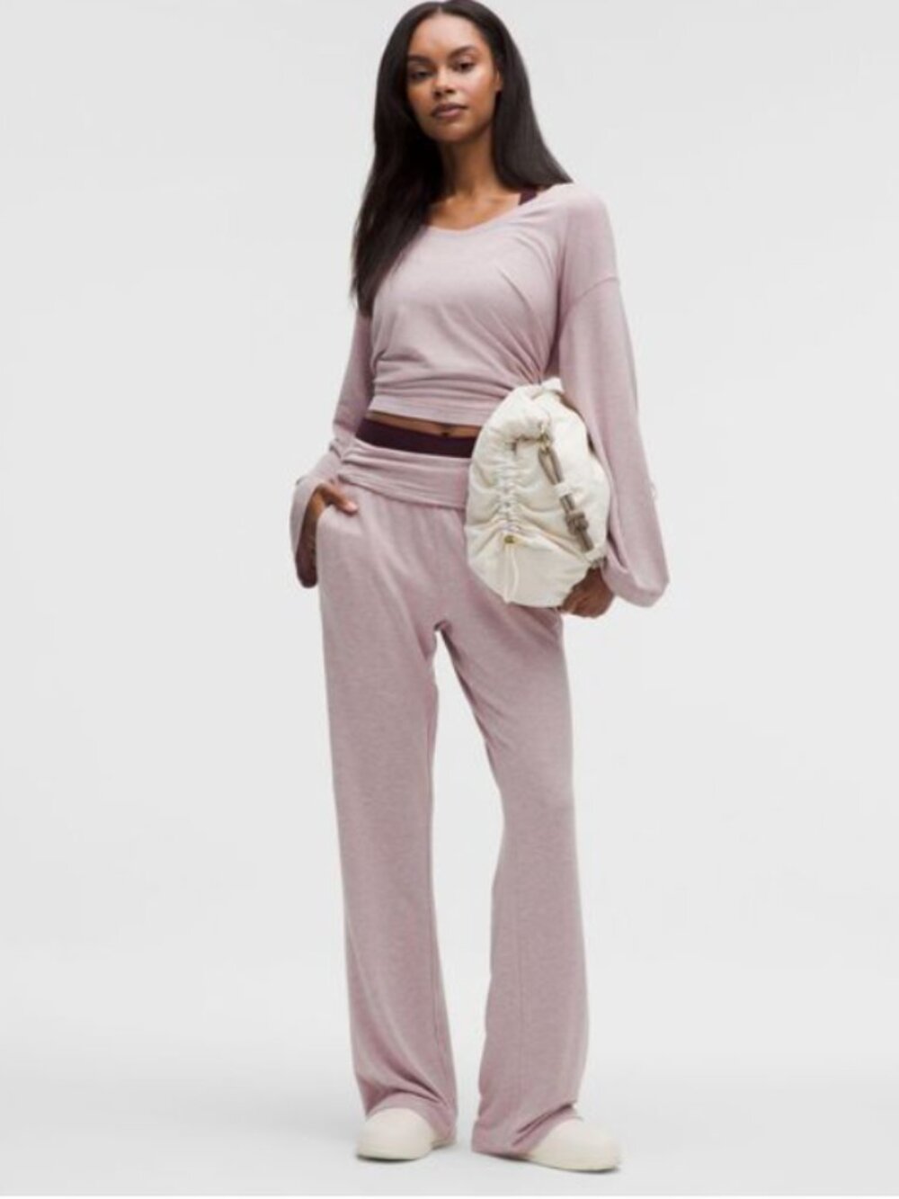 NWT Lululemon BeCalm Mid-Rise Wide-Leg Pant Heathered Lilac Medium